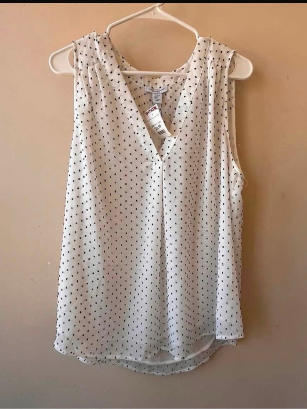 Carolina Belle XL Polka Dot Sleeveless Blouse